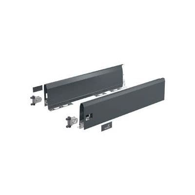HETTICH Set Zarge ArciTech, 126 mm / 650 mm, anthrazit, links und rechts, 9150499