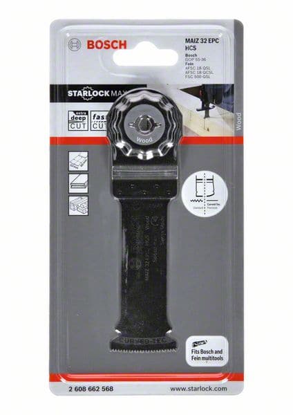 BOSCH HCS Tauchsägeblatt MAIZ 32 EPC Wood, 80 x 32 mm, 1er-Pack