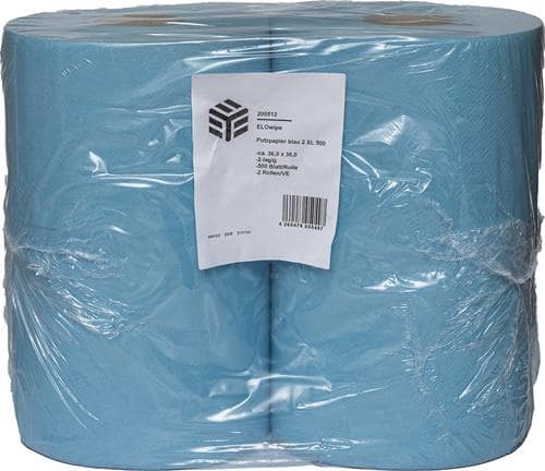 ELOS Putztuch ELOwipe XL L.ca.360mmxB.ca.360mm blau 2-lag.2 Rl.à 500 Bl.ELOS