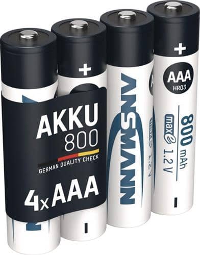 ANSMANN Akkuzelle maxE 1,2 V 800 mAh R03-AAA-Micro HR03 4 4St./Blister ANSMANN