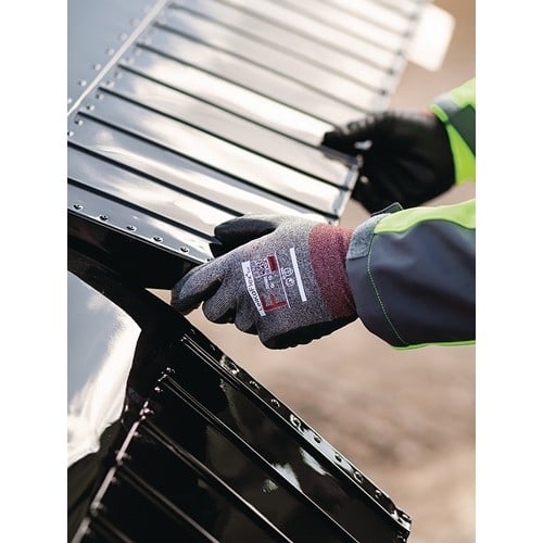 LEIPOLD Schnittschutzhandschuhe LeiKaFlex® CUT 1680 ESD Gr.10 grau/schwarz/rot meliert