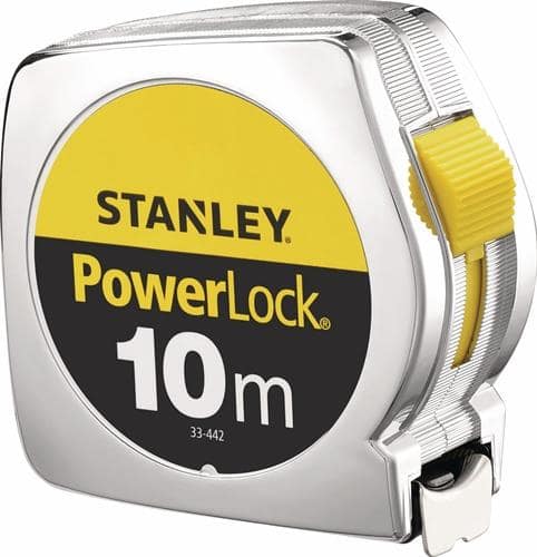 STANLEY Taschenrollbandmaß PowerLock® L.10m B.25mm mm/cm EG II Ku.Automatic SB