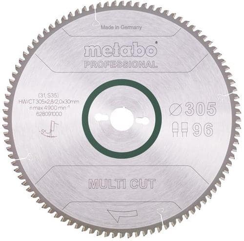 METABO Kreissägeblatt multi cut professional HW/CT 305x30x2,8/2,0 D305xB2,8x30mm 96Z.