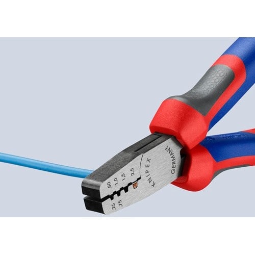 KNIPEX Aderendhülsenzange Gesamt-L.145mm 0,25-2,5 (AWG 23-13)mm² pol.