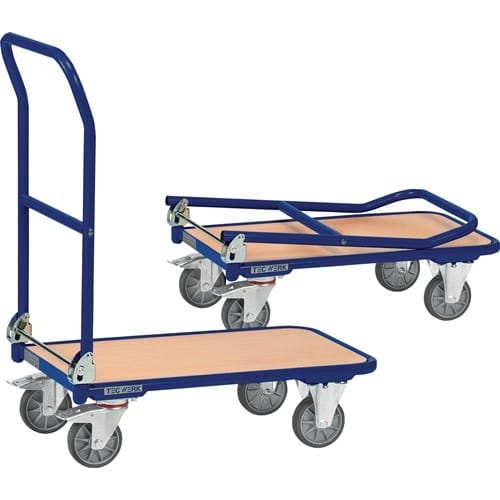 TECWERK Plattformwagen Ladeflächen L720xB450mm STA taubenblau Trgf.250kg TECWERK