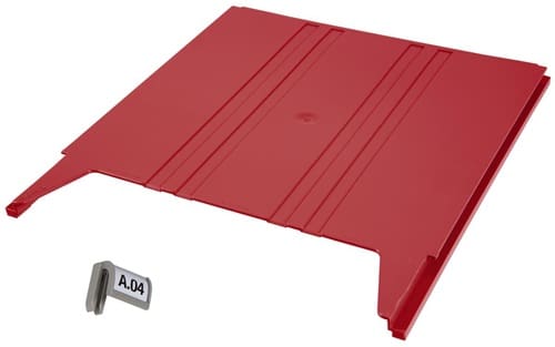 EICHNER Wandsortierer FLAT Anbaumodul rot B240xT15xH302mm EICHNER