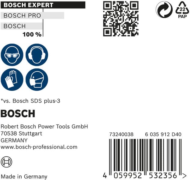 BOSCH EXPERT SDS plus-7X Hammerbohrer, 6 x 200 x 265 mm, 10-tlg.. Für Bohrhämmer