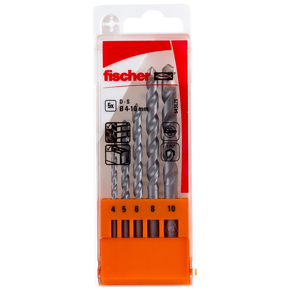 FISCHER Steinbohrer D-S Set 4-10mm (5)
