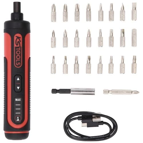 KS TOOLS Schraubendreherset eMONSTER 27-tlg.Akku m.1/4 Zoll Bits
