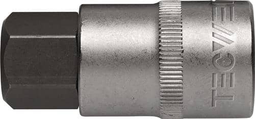 TECWERK Steckschlüsseleinsatz 1/2 Zoll Innen-6-kant SW 19mm L.55mm TECWERK