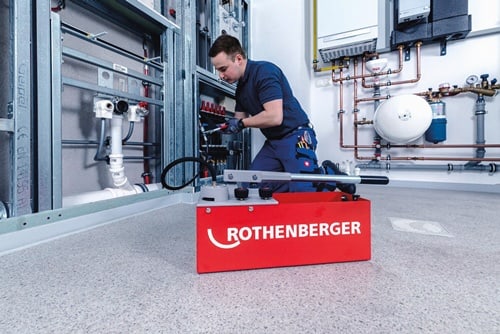 ROTHENBERGER Prüfpumpe RP 50 S Inox 0-60bar R 1/2 Zoll Saugvolumen p.Hub ca.45ml Edelstahl