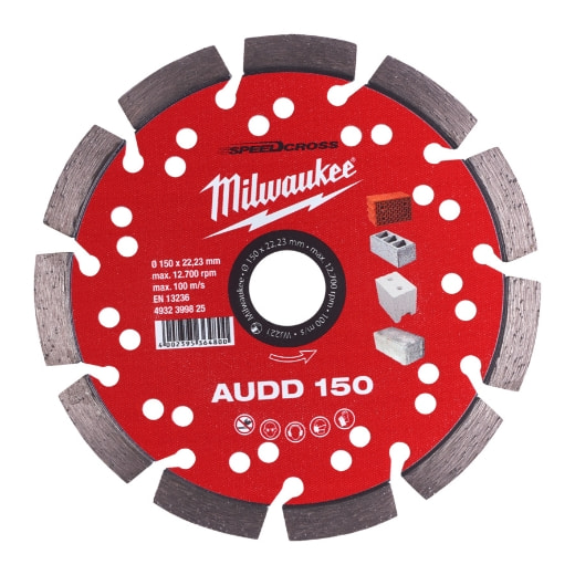 MILWAUKEE für abrasive Materialien Speedcross Diamanttrennscheibe AUDD 150 mm