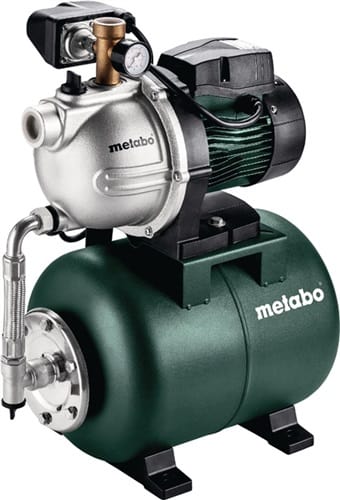 Hauswasserwerk HWW 4000/25 Inox 4000 l/h 45 m 8 m 1100 W Stahl 24 l METABO