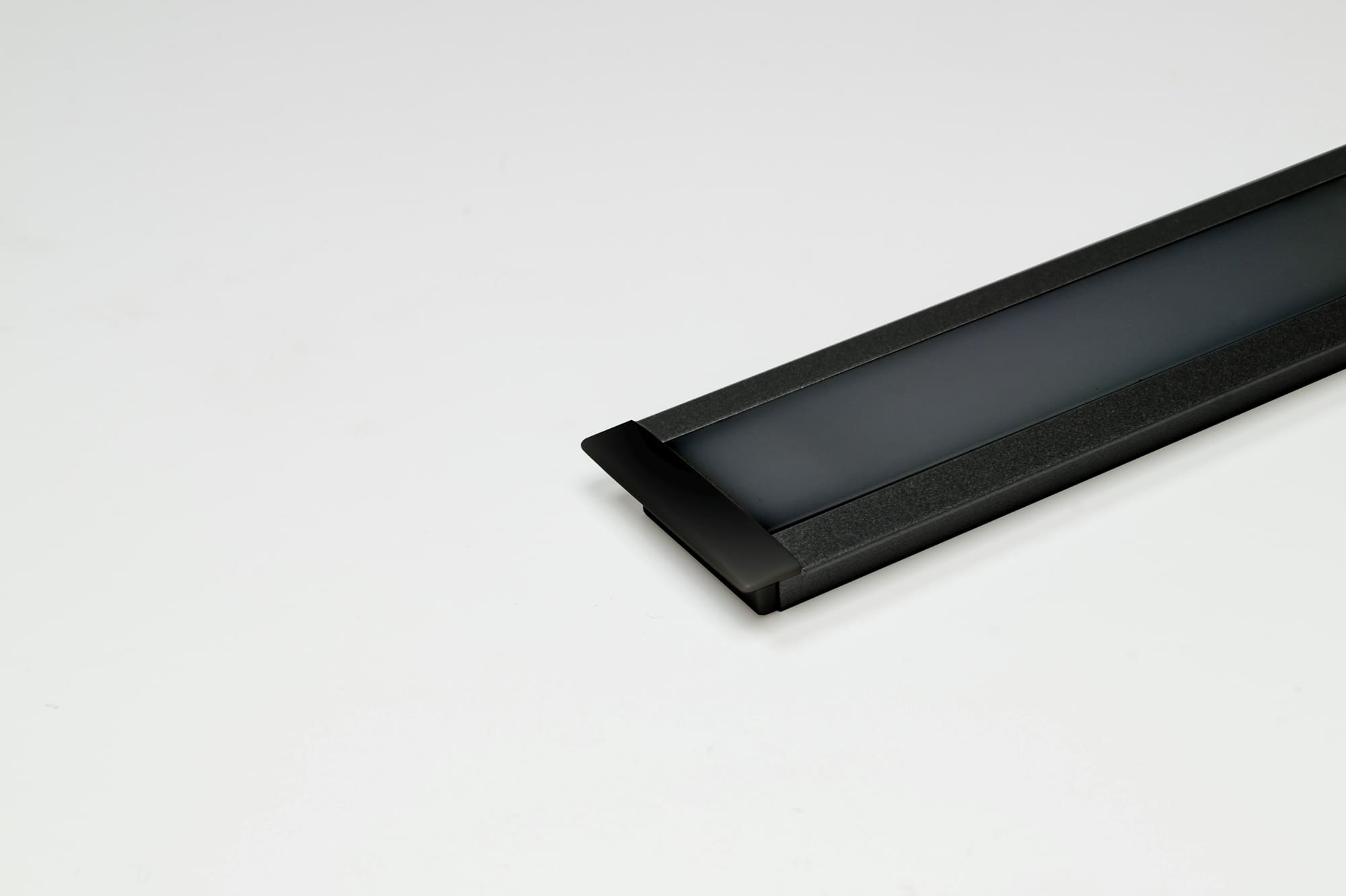 L&S LED Leuchtenprofil London, 24,5x7, L: 3000mm, Einbau, Alu, schwarz.
