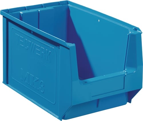 TECWERK Sichtlagerkasten L350/300xB210xH200mm PE blau TECWERK