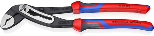 KNIPEX Wasserpumpenzange Alligator® L.300mm Spann-W.60mm pol.Mehrkomp.-Hüllen KNIPEX