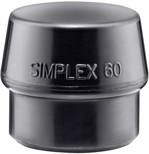HALDER Schonhammerkopf SIMPLEX Kopf-Ø 60mm Gum.schwarz mittelh.HALDER