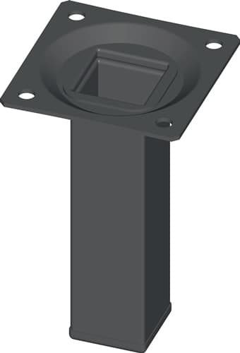 ALFER ELEMENT SYSTEM Möbelfuß schwarz RAL 9005 25x25mm H.700mm Platte ALFER ALUMINIUM