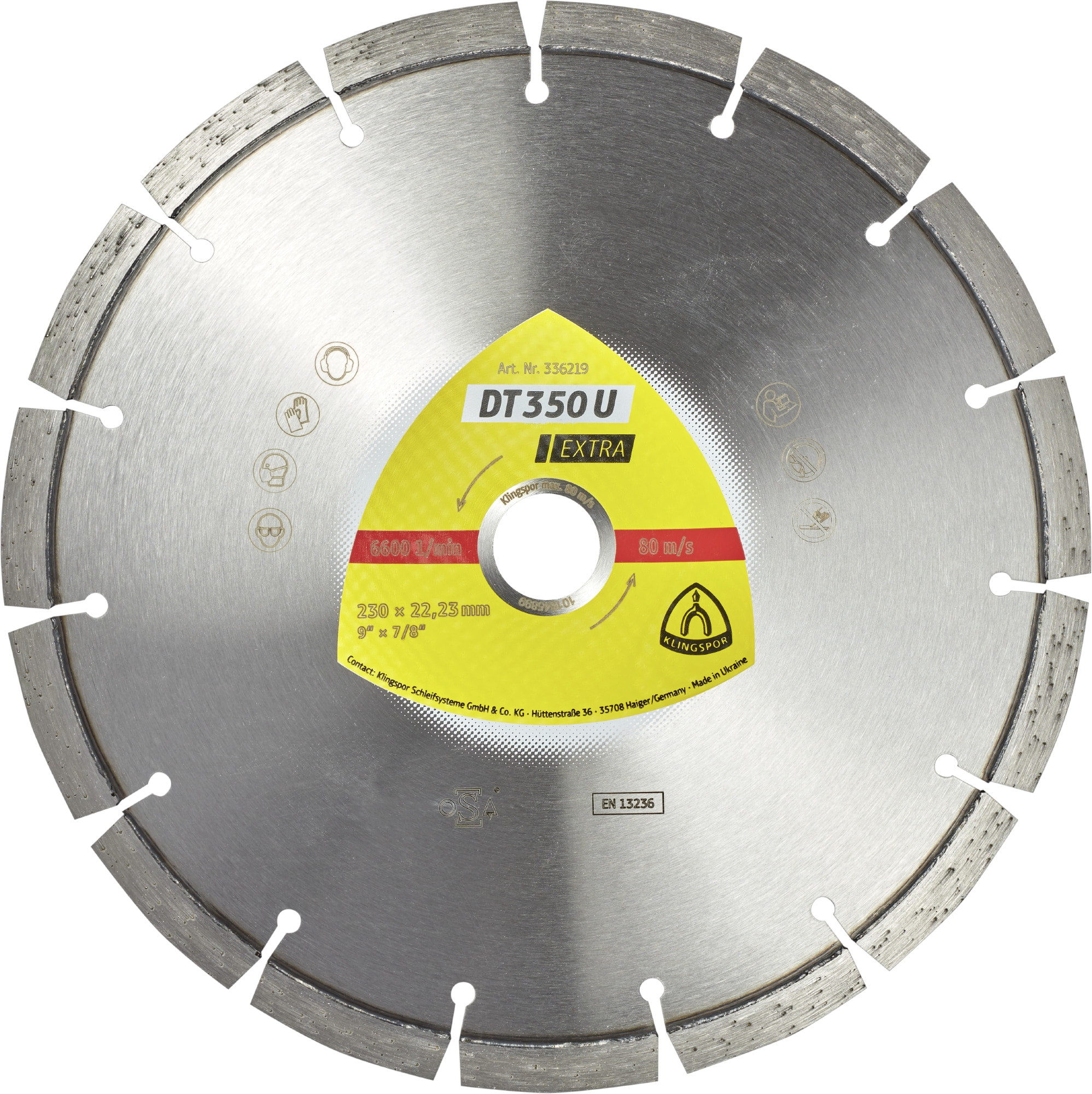 KLINGSPOR Diamanttrennscheibe DT 350 U Extra, 115 x 22,23