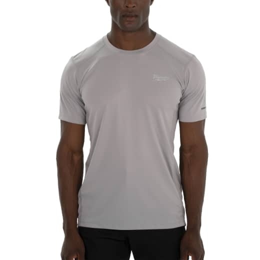 MILWAUKEE Funktions-T-Shirt grau mit UV-Schutz WWSSG-M