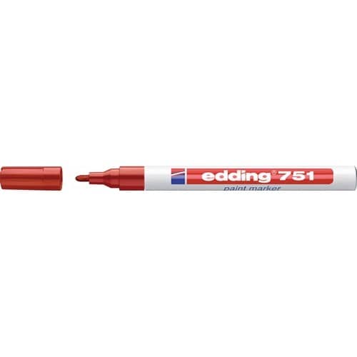 EDDING Lackmarker 751 rot Strich-B.1-2mm Rundspitze EDDING
