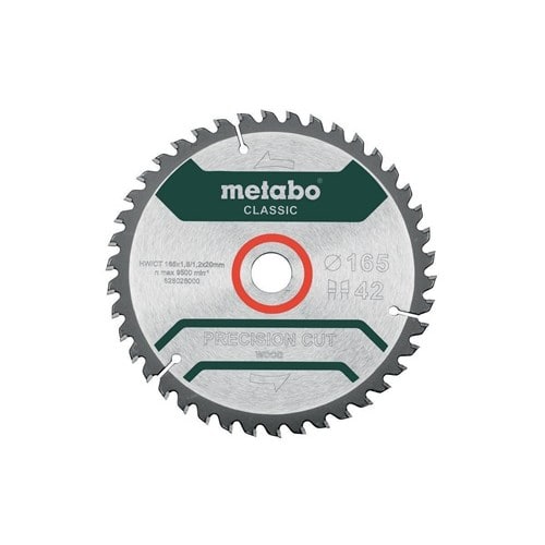 METABO Kreissägeblatt precision cut wood classic D165x1,8/1,2xBohrung20mm Z.42 WZ HW/CT