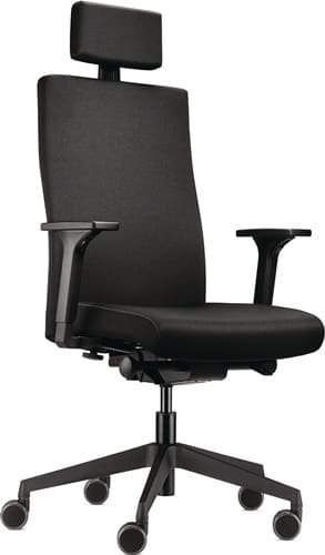TREND OFFICE Bürodrehstuhl m.Synchr.-Tech.schwarz 410-520mm m.Lehnen Trgf.110kg TREND OFFICE