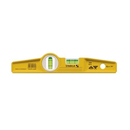 STABILA Torpedowasserwaage 81 S 25cm Alu.gelb ± 0,5 mm/m o.Gürteltasche 0,5 mm/m STABILA