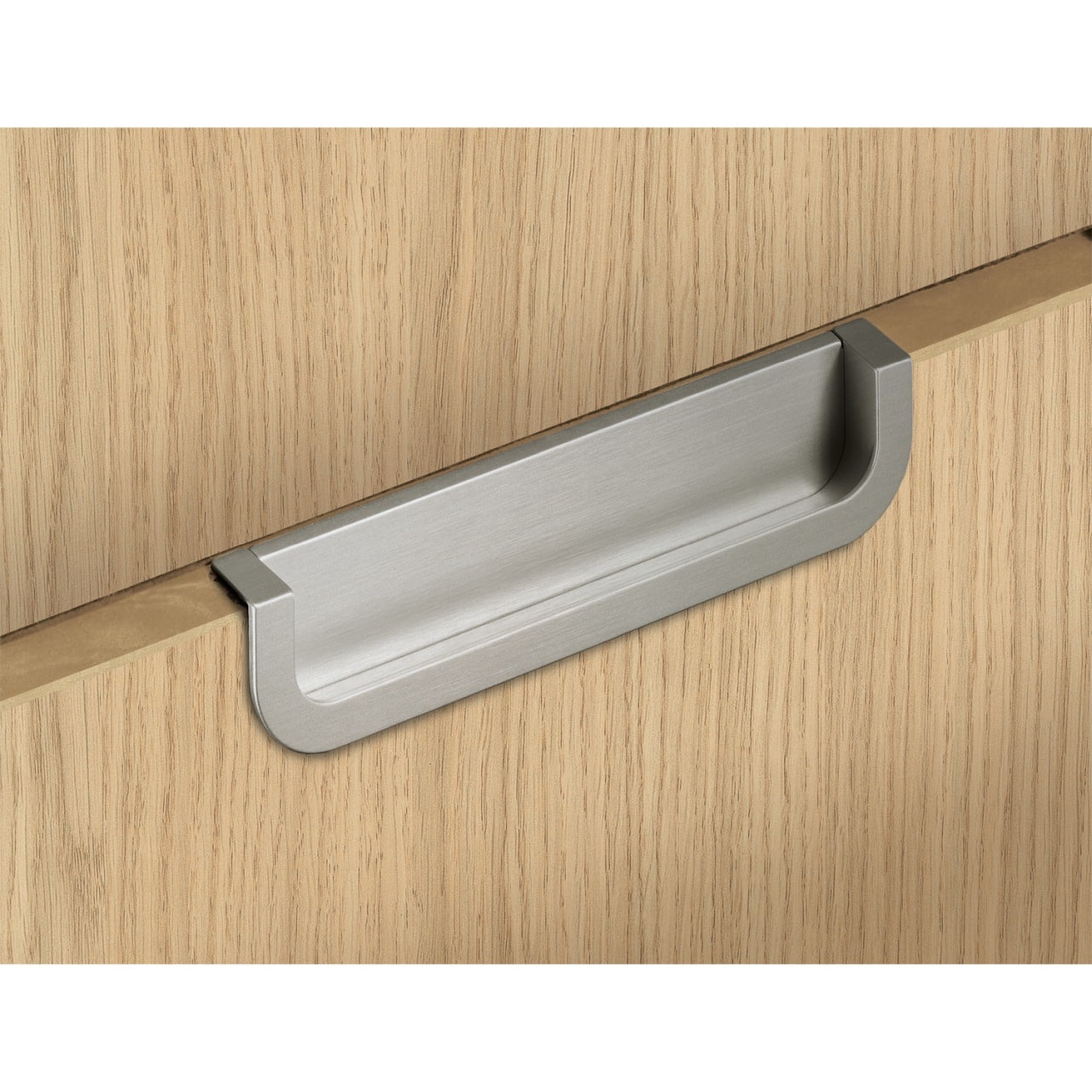 HETTICH Einsetzgriff Athena, •–• 160, L 170 mm, B 19 mm, H 36 mm, Edelstahl Optik gebürstet, 9065426