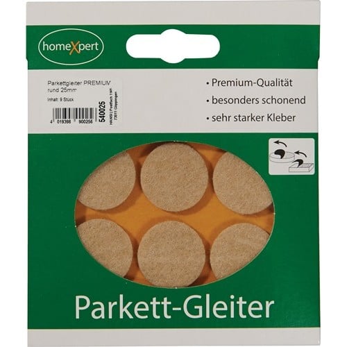 Parkettgleiter Premium 25mm Filz natur rd.selbstkl.