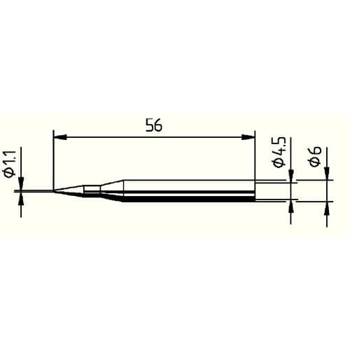 ERSA Lötspitze Serie 162 bleistiftspitz B.1,1mm 0162 BD/SB ERSA