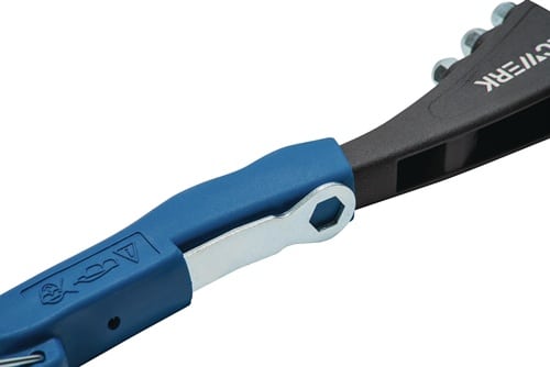 TECWERK Handblindnietsetzgerät L.255mm Arbeitsber.2,4-5mm m.Öffnungsf.TECWERK