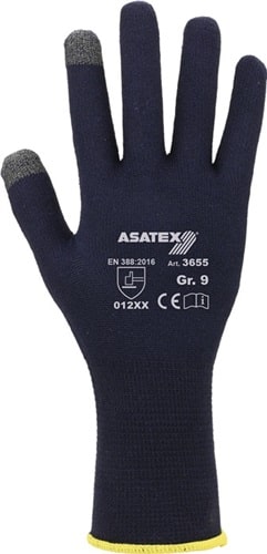 ASATEX Feinstrickhandschuhe f.Smartphones u.Touchscreens Gr.8 dunkelblau