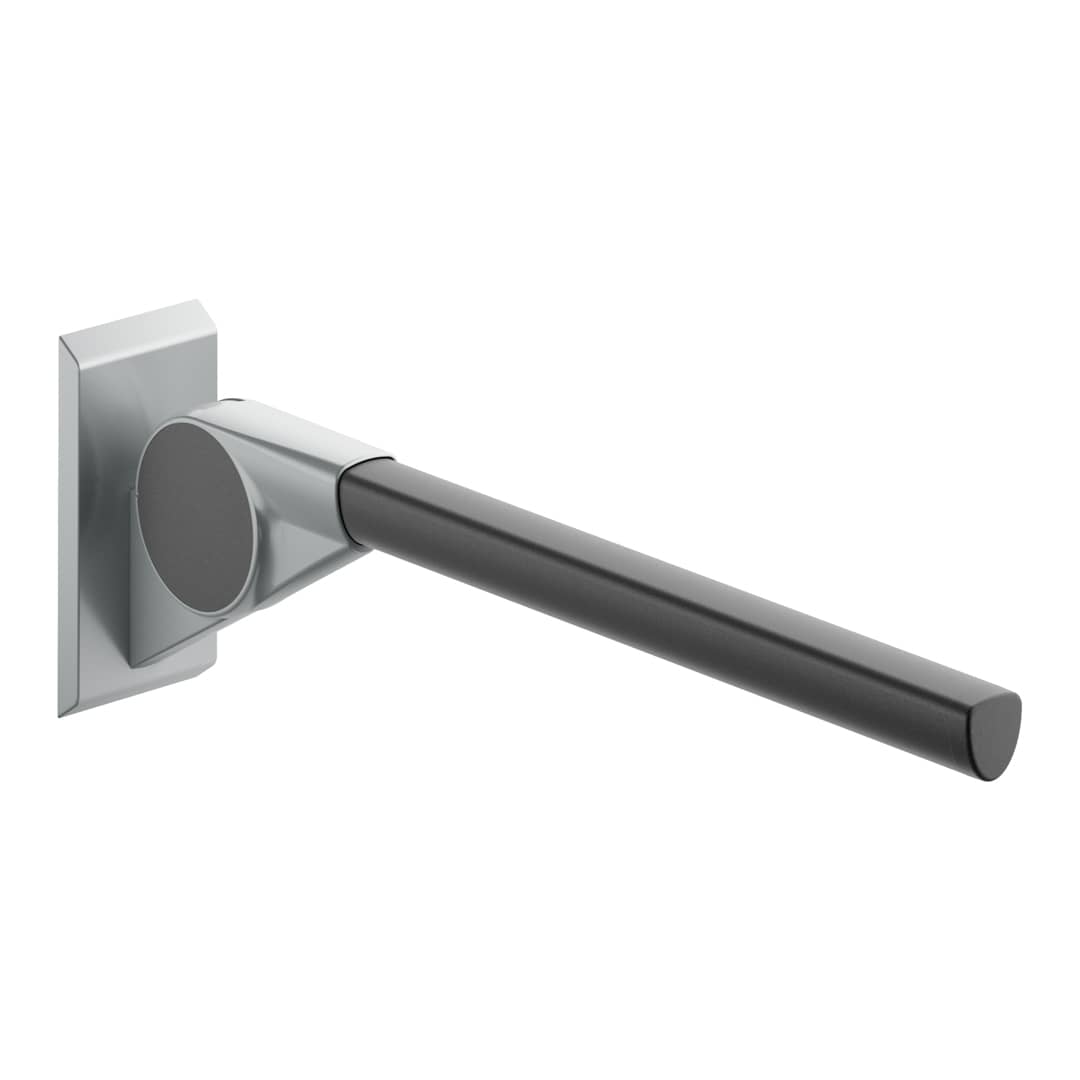 KWS Stützklappgriff mit Federbelastung Ergo A100 700mm Stützen Aluminiumgrau / Anthrazitgrau