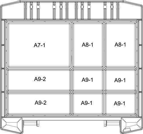 RAACO Sortimentskoffer boxxser B241xT225xH55mm 9 Fächer m.Profilraster RAACO