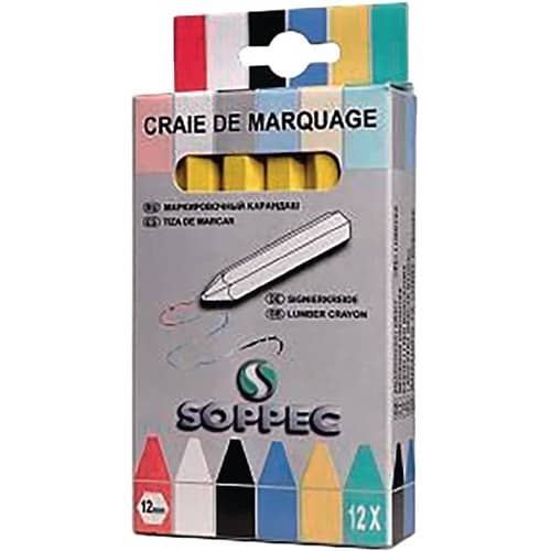 SOPPEC Markierkreide gelb unpapiert 12 St./Schachtel SOPPEC