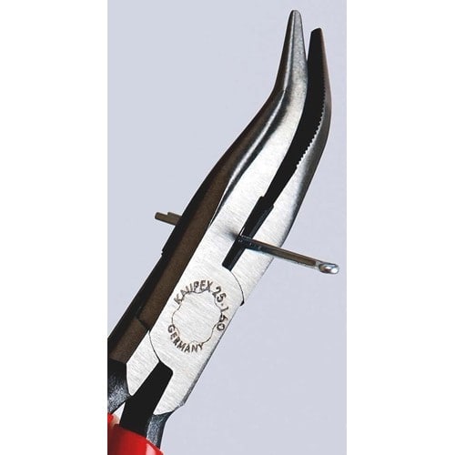 KNIPEX Flachrundzange L.160mm flach/rund 40Grad gew.pol.Ku.-Überzug KNIPEX