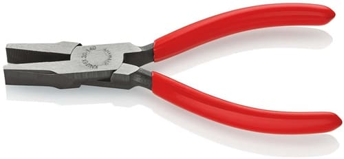KNIPEX Flachzange Gesamt-L.140mm Kopf pol.schwarz atram.Ku.-Überzug KNIPEX