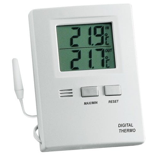 TFA Thermometer Messber.auß.-50 b.70GradC/ in.-10 b.60GradC H85xB60xT15mm Ku.TFA