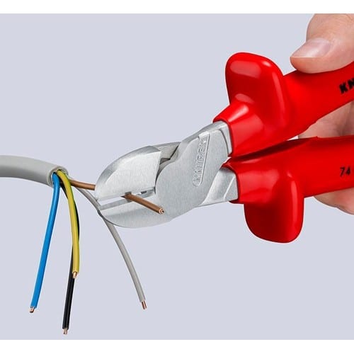 KNIPEX Kraftseitenschneider L.250mm VDE Form 0 tauchisol.KNIPEX