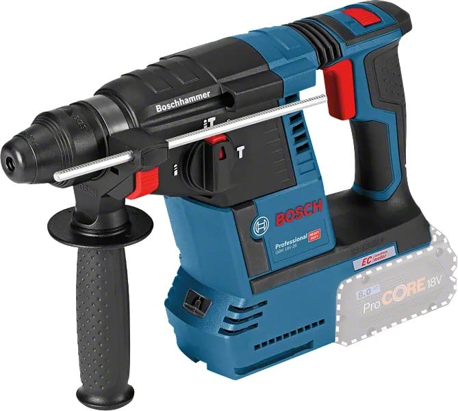 BOSCH Akku-Bohrhammer GBH 18V-26 Professional + EXPERT SDS plus-7X Hammerbohrer-/Meißel-Set