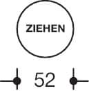 HEWI Hinweisschild ZIEHEN 711Z, Polyamid, 711Z 95