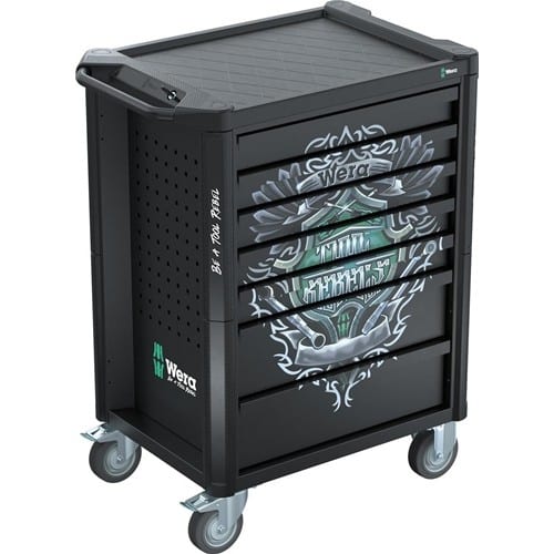 WERA Werkstattwagen 9700 Tool Rebel B785xT709xH1020mm 1000kg 7 Schubl.78-tlg.WERA