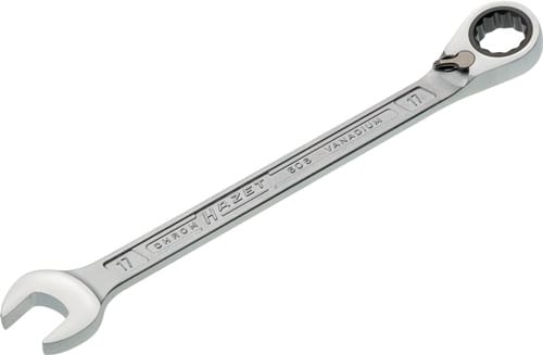 HAZET Maulringratschenschlüssel 606 SW 17mm L.242,2mm umschaltbar,Rings.15Grad HAZET