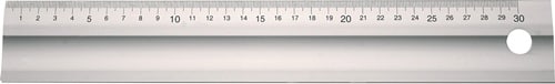 TECWERK Lineal L.600mm Alu.m.Griffmulde Q.50x5mm TECWERK