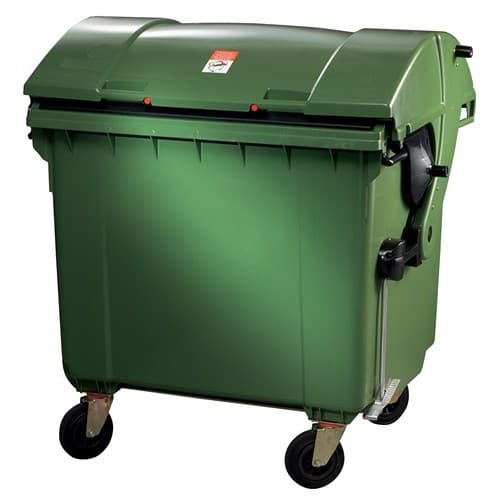 SULO Müllgroßbehälter 1,1 m³ HDPE grün fahrbar,n.DIN EN 840-3 SULO