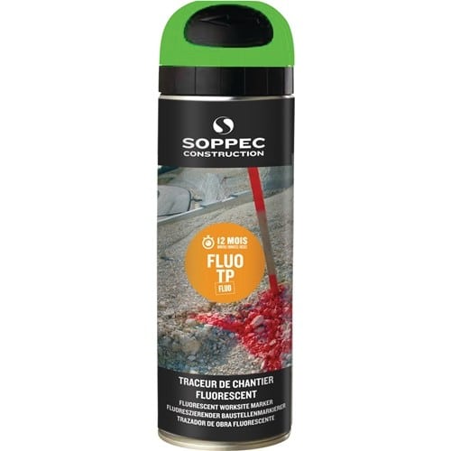 SOPPEC Baustellenmarkierspray FLUO TP neongrün 500ml Spraydose SOPPEC