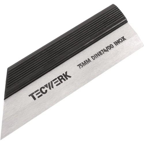 TECWERK Haarlineal DIN 874/00 L.200mm Spezialstahl Q.28x6mm TECWERK