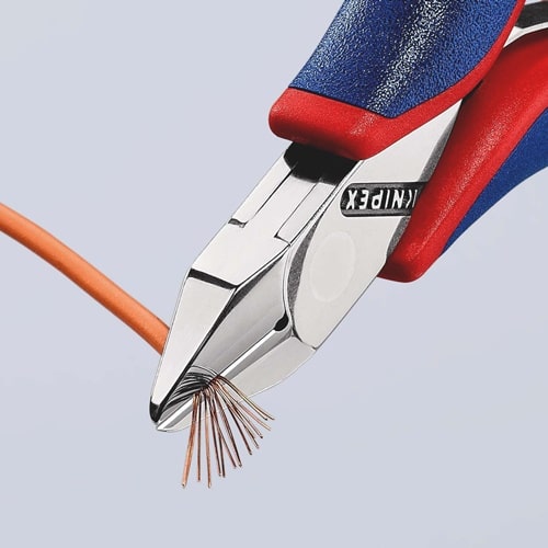 KNIPEX Elektronikseitenschneider L.115mm Form 3 Facette ja,kl.2K-Hülle