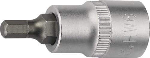 TECWERK Steckschlüsseleinsatz 1/2 Zoll Innen-6-kant SW 8mm L.55mm TECWERK